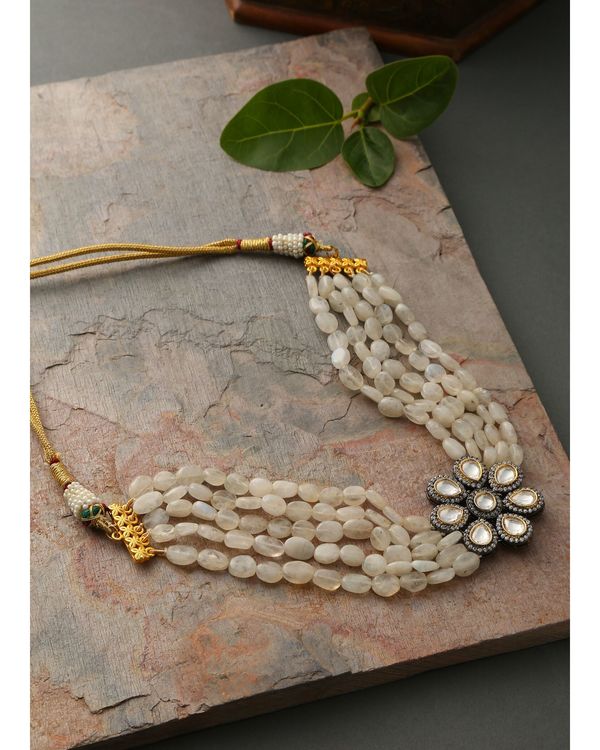 Victorian polki floral choker neckpiece 1