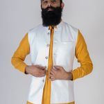 white nehru coat