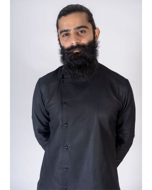 Black short asymmetrical kurta 2