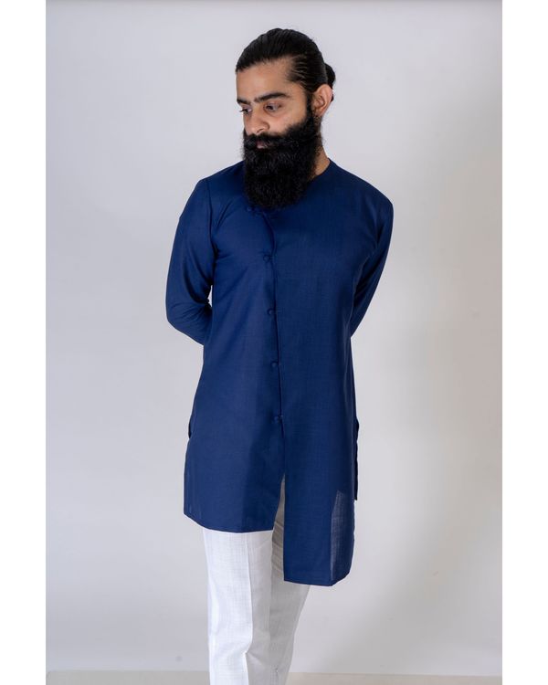 Blue asymmetrical kurta 1