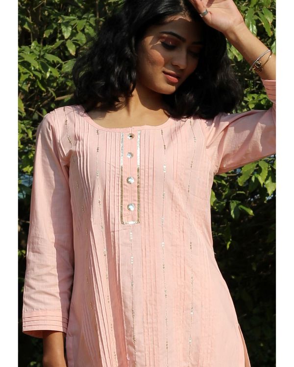 Pink gota embroidered kurta and palazzo- Set Of Two by Anecdotes | The ...