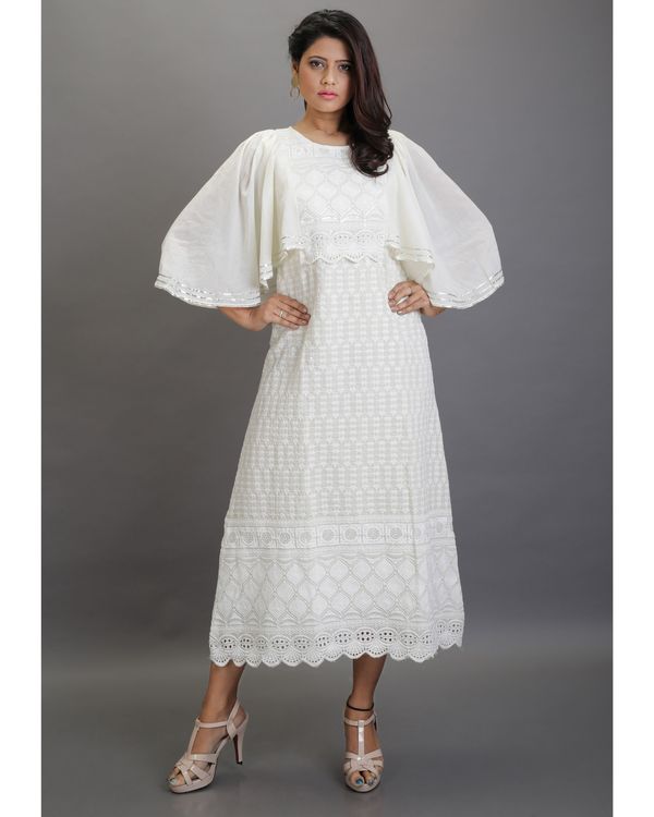 chikankari night gown