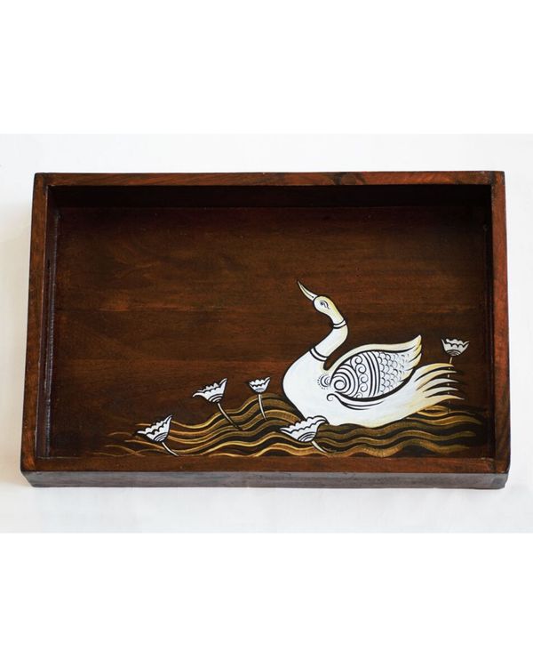Hand painted swan tray 1