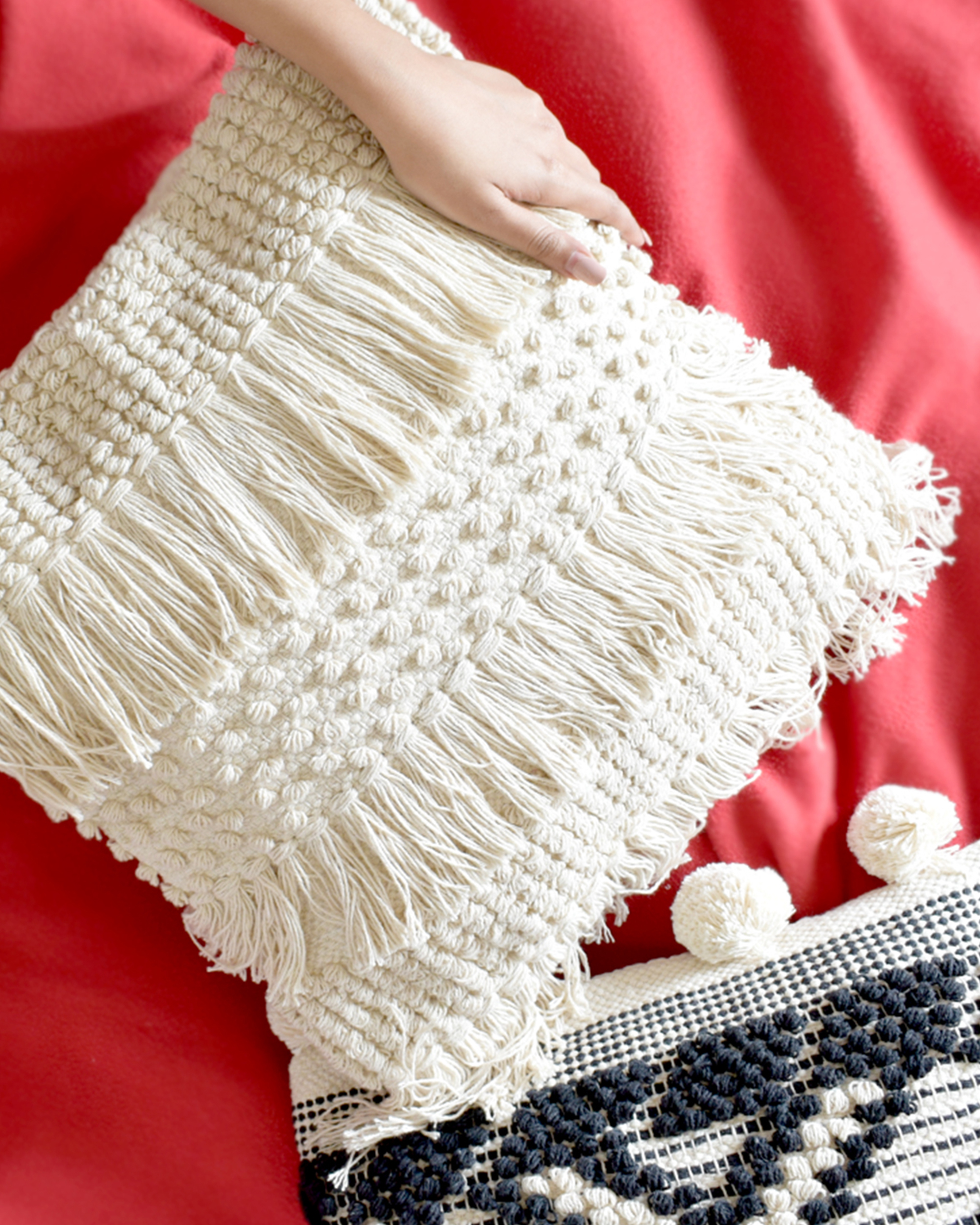 macrame cushion