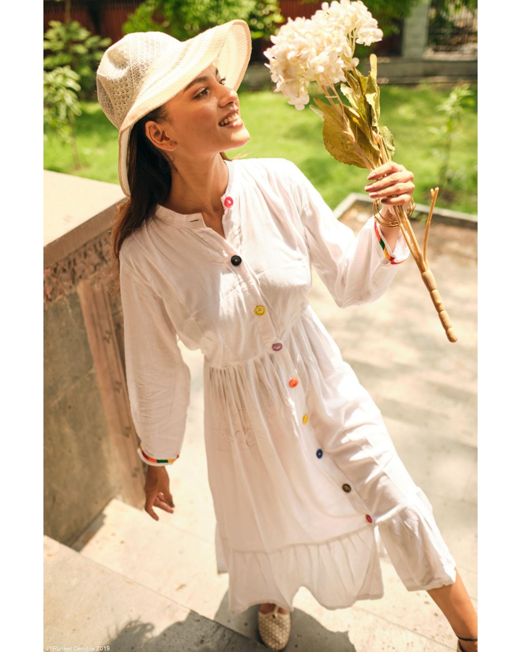 White button down maxi dress by Label Wagga The Secret Label