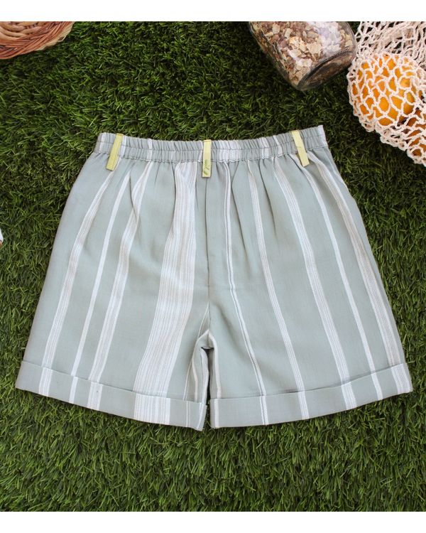 Green striped shorts by Miko Lolo | The Secret Label