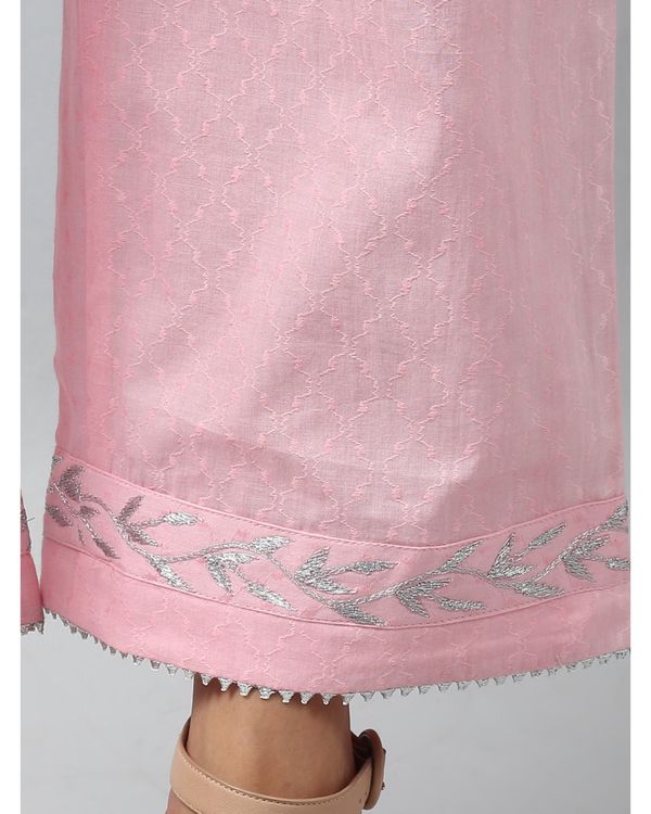 Baby pink embroidered pants 2