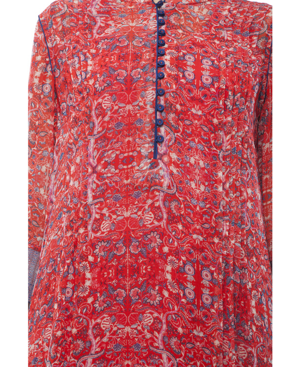 Printed tunic with printed palazzo by Divyam Mehta | The Secret Label