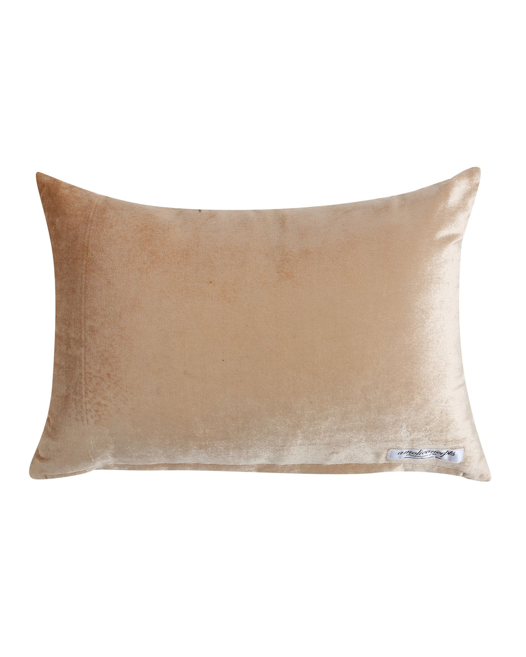 Beige and white sequined beaded cushion cover by Amoliconcepts | The ...
