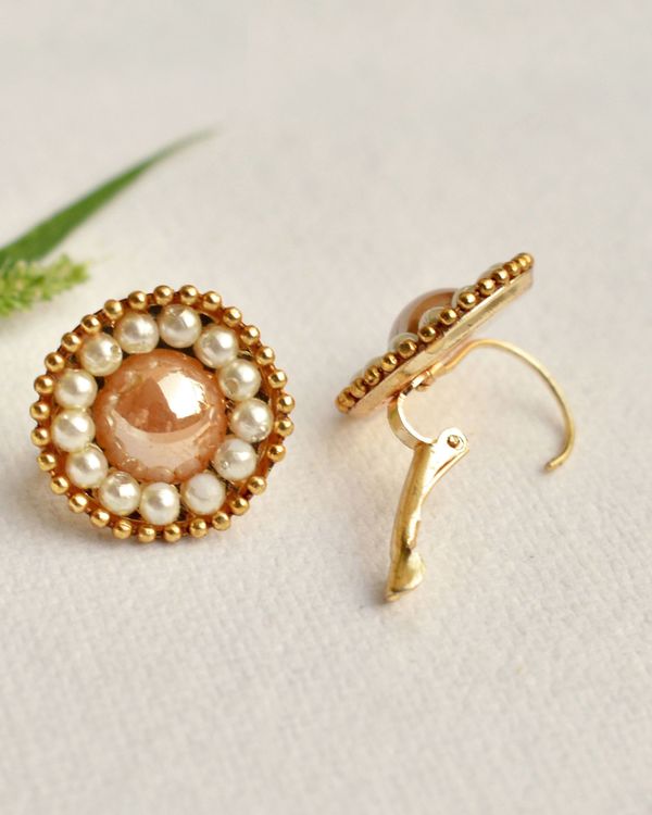Pearl beaded studs 1