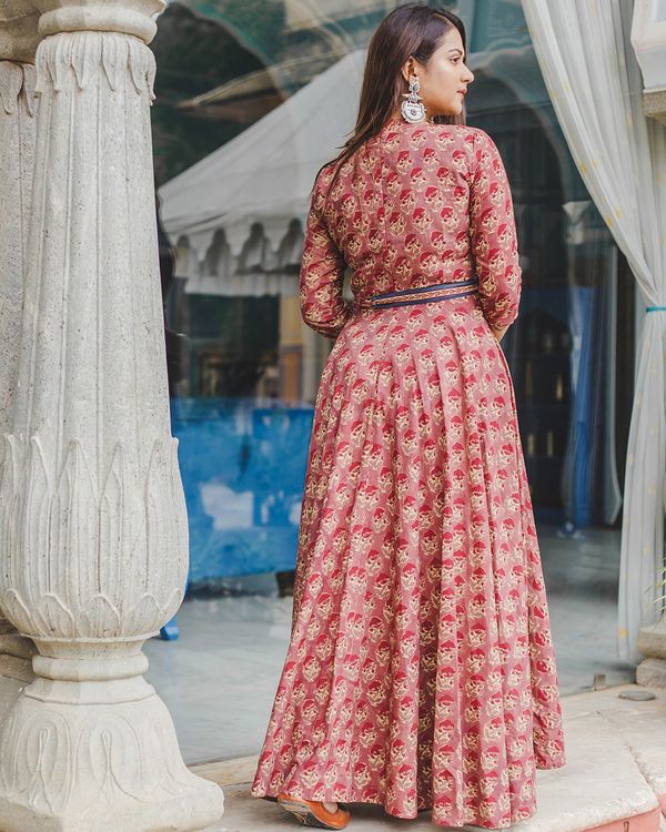 Rose mughal high low dress 3