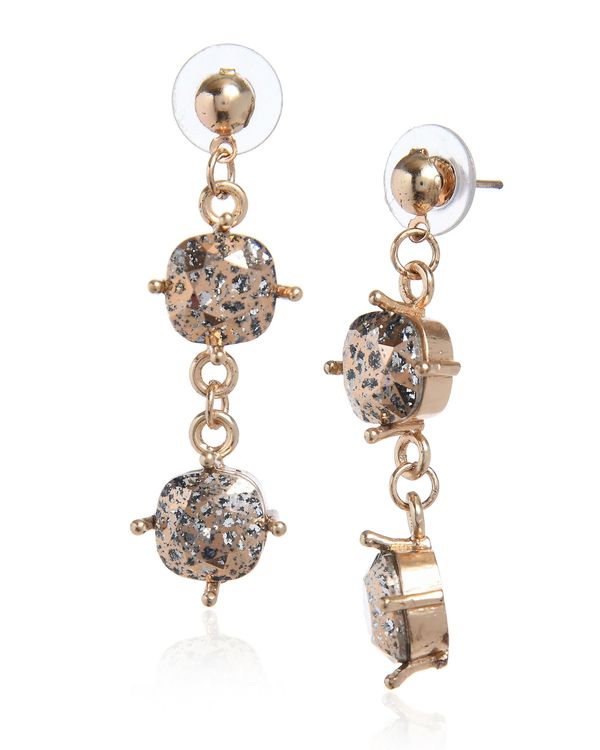 Crystal rose patina earrings 2
