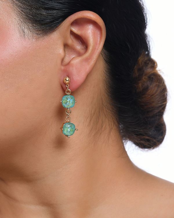 Light turquoise stone earrings 1