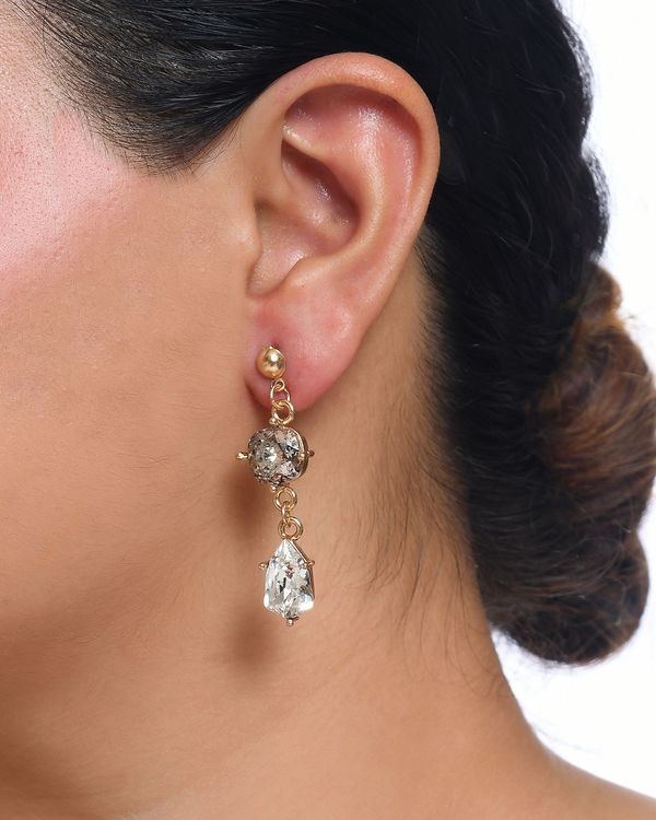 Grey patina earrings 1