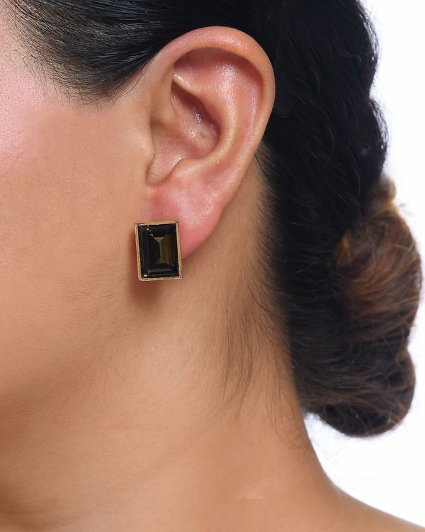 Jet stone earrings 1