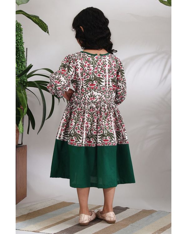 Green mughal phool dress 1