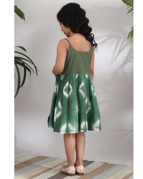 Sage green shibori dress 3