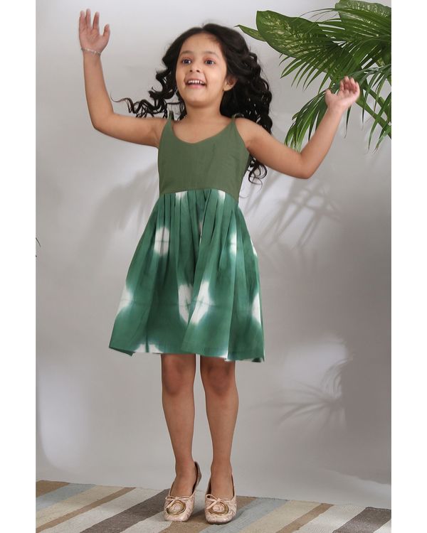 Sage green shibori dress 2