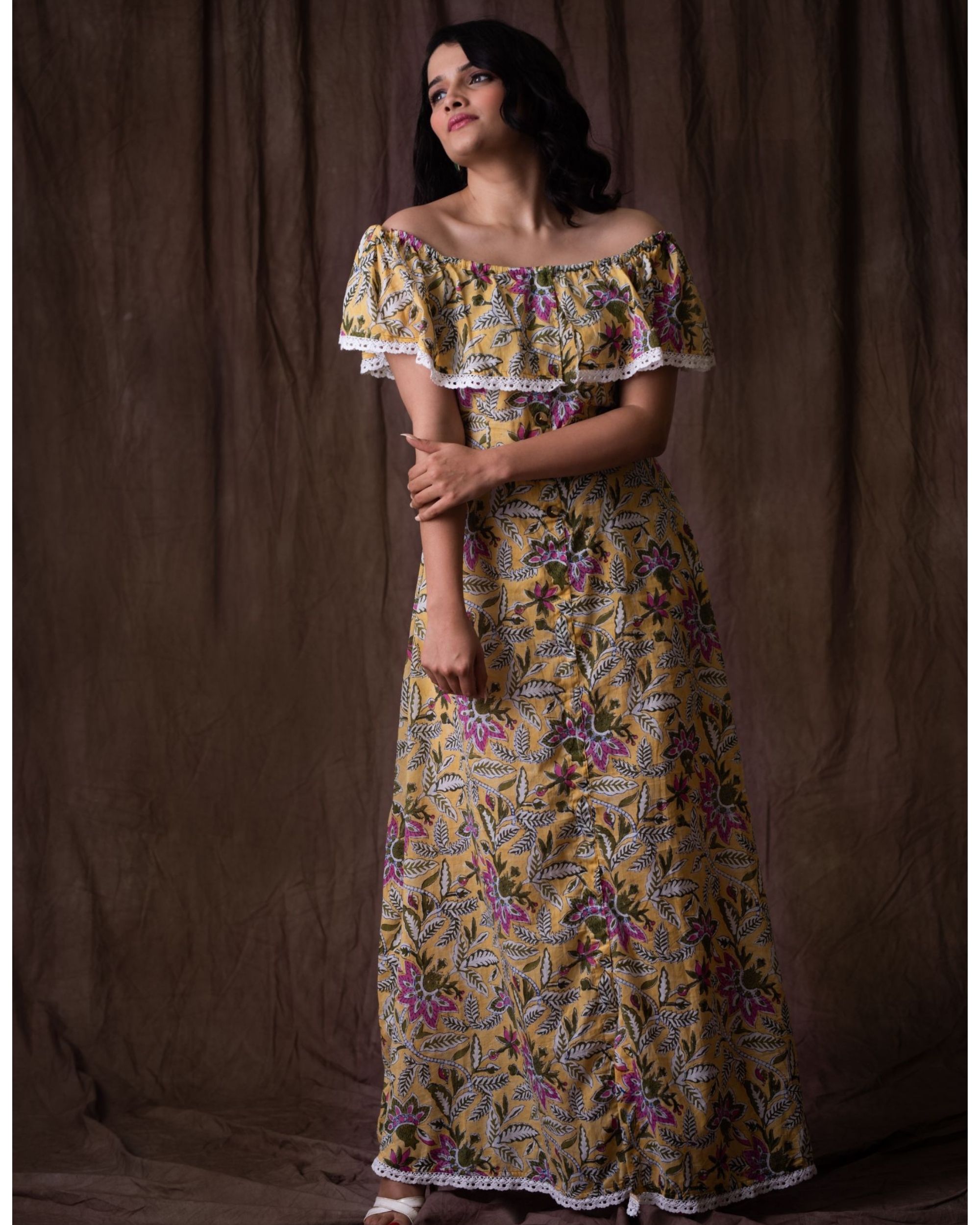 Floral off shoulder dress by KOD Clothings The Secret Label