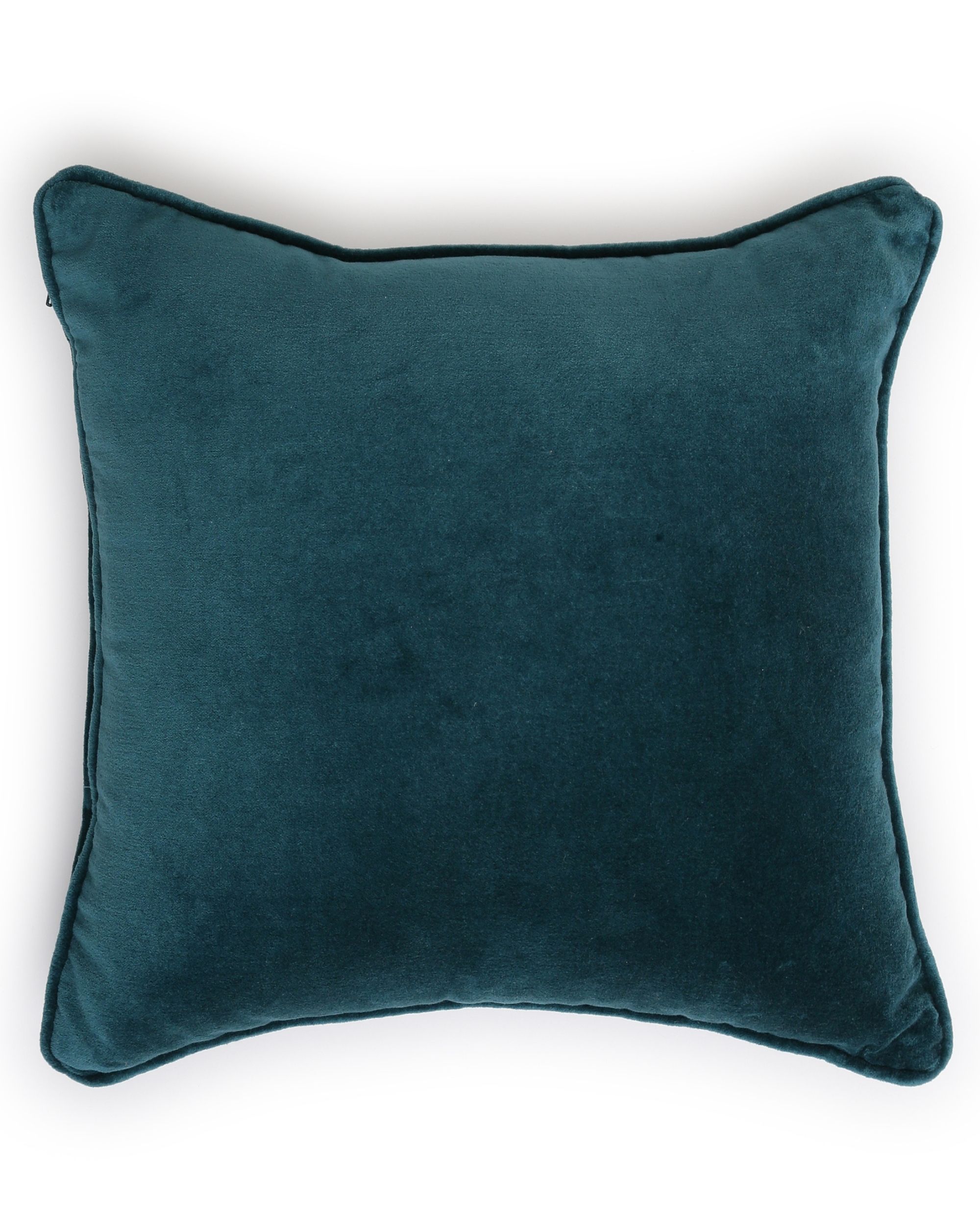 Teal cotton velvet cushion cover by Amoliconcepts The Secret Label