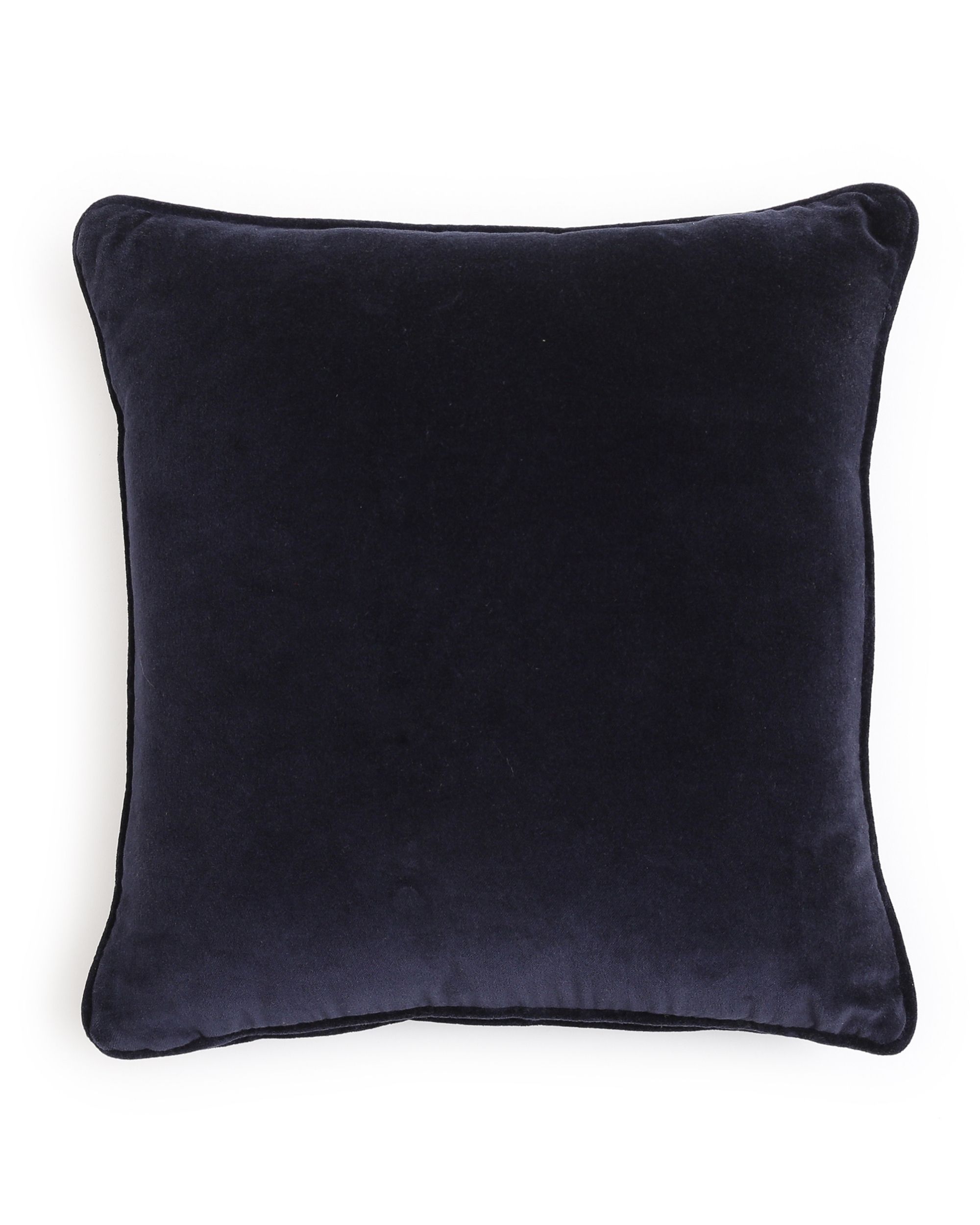 Navy blue cotton velvet cushion cover by Amoliconcepts | The Secret Label