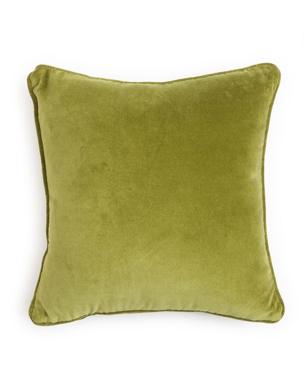 Green cotton velvet cushion cover by Amoliconcepts The Secret Label