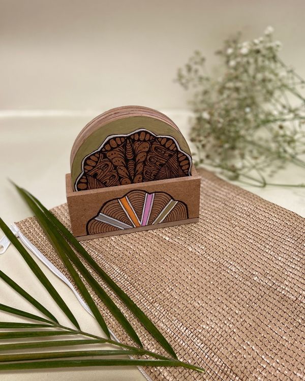 Purple orange coasters 1