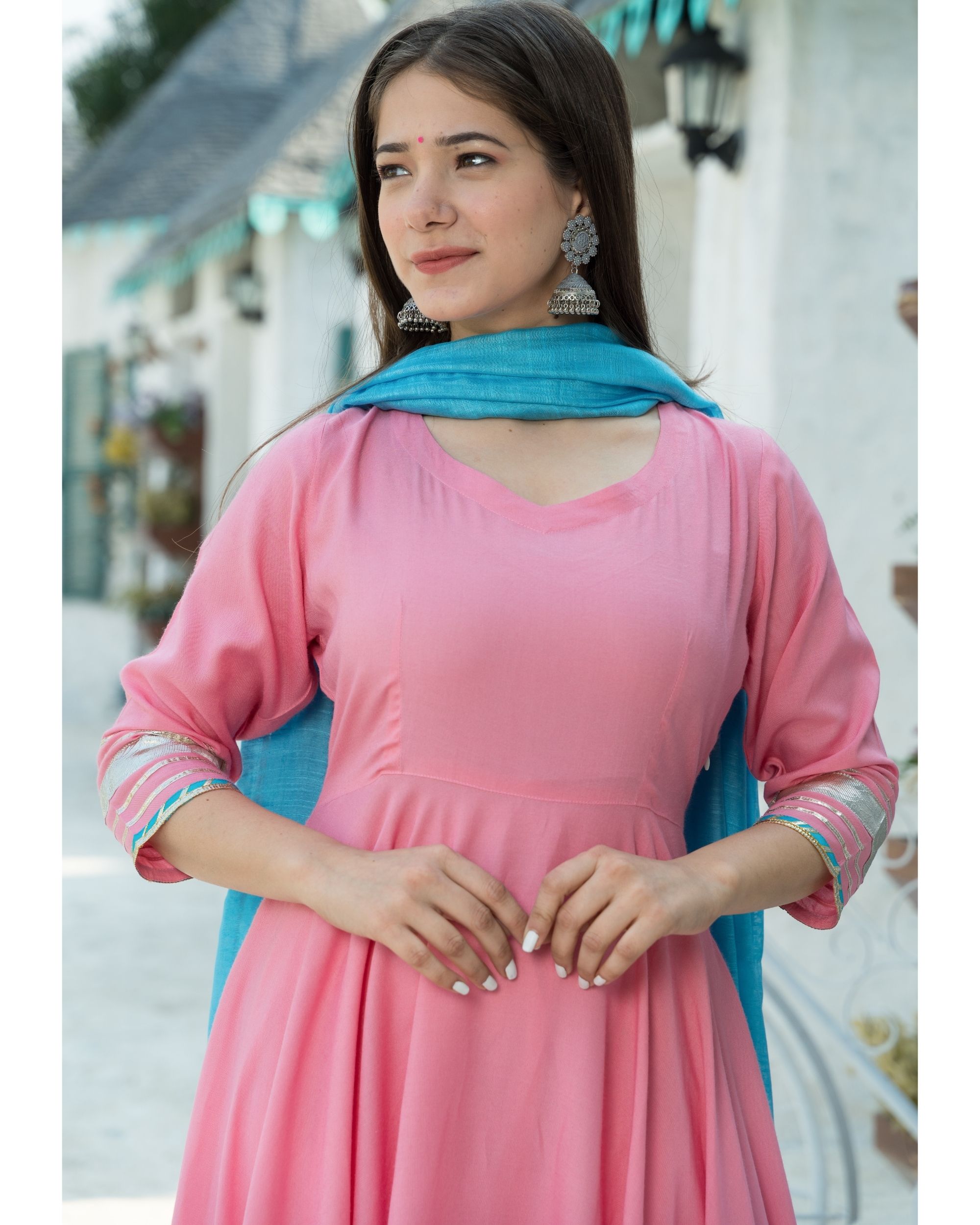 Sushmita Faux Georgette Wholesale Salwar Suits 5 Pieces Catalog Catalog