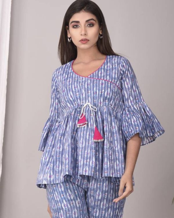Blue angrakha top 1