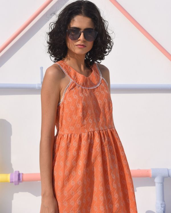 Orange halter dress 2