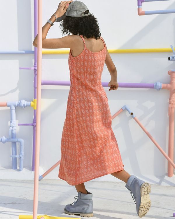 Orange slip maxi dress 2