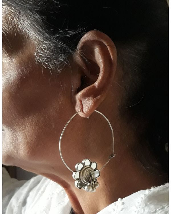 Glass hoop earrings 1
