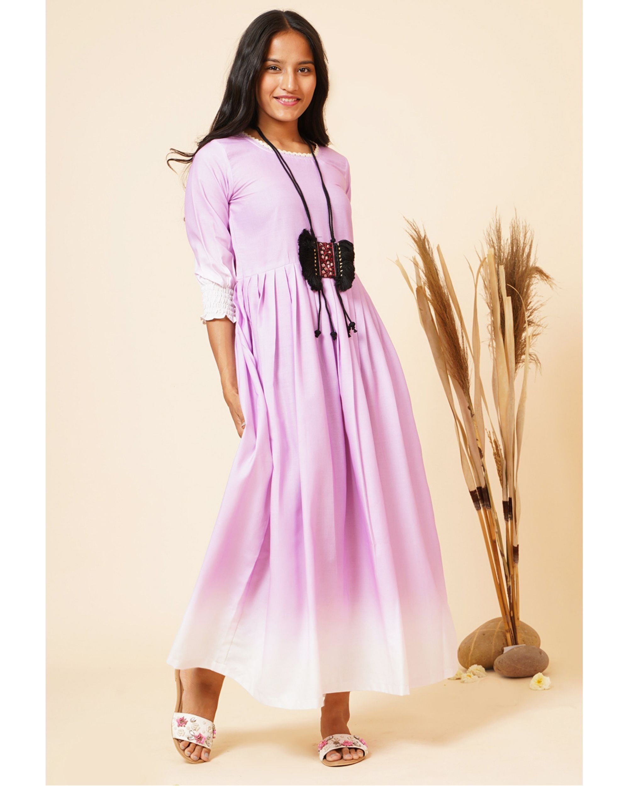 lavender colour dress for women