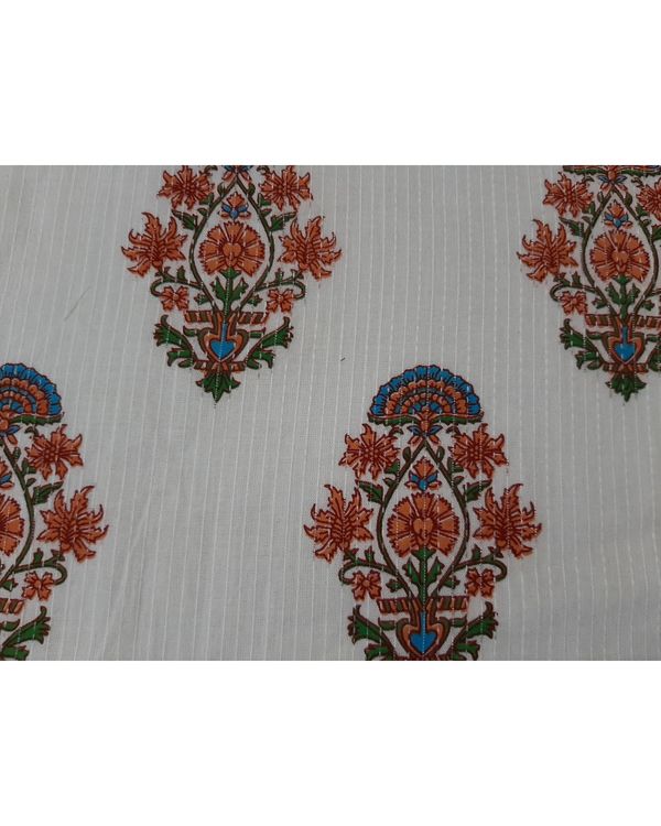 White floral printed table mat - set of six 1