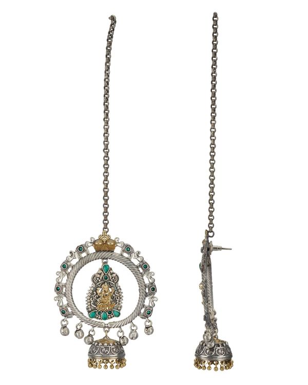 Dual toned krishna latkan earrings 2