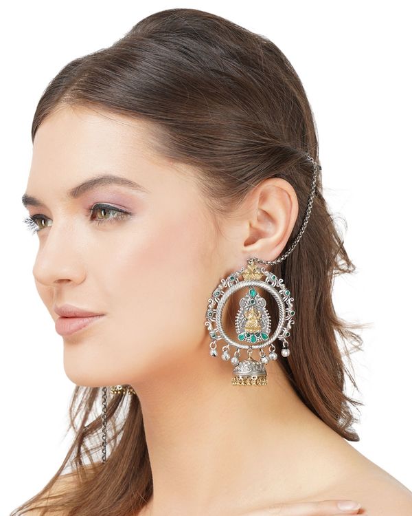 Dual toned krishna latkan earrings 1
