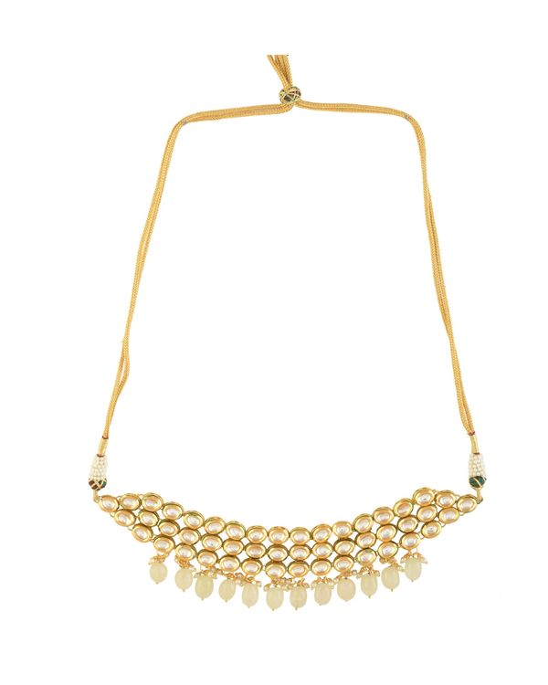 Ivory kundan beaded choker 1