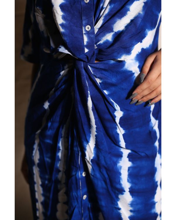 Electric blue knot dress 1