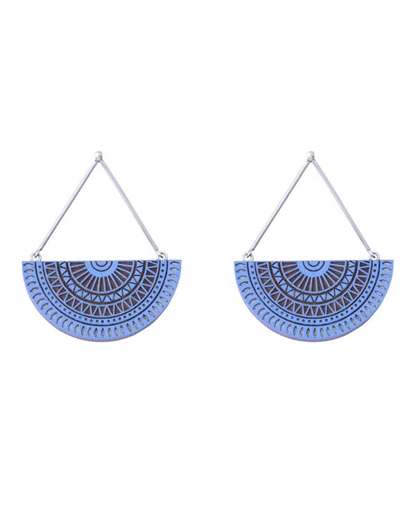 Indigo blue chandratithi earrings 1