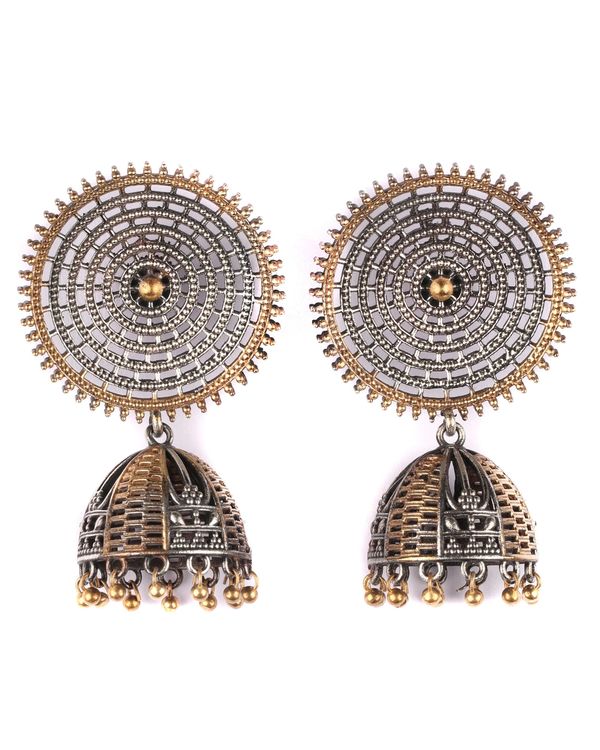 Dual toned chakra jhumka 1