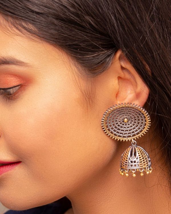 Dual toned chakra jhumka 2