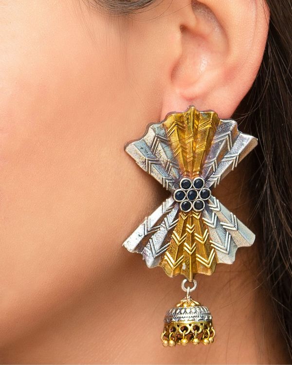 Dual toned butterfly jhumka 2