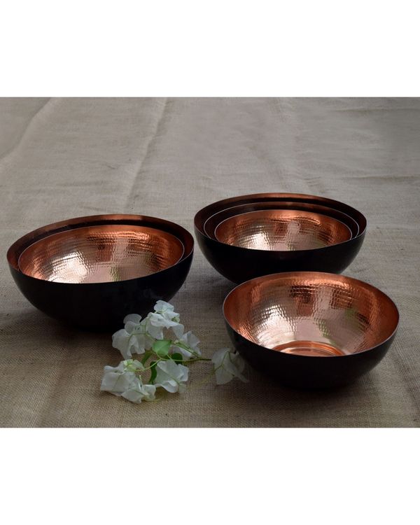 Copper nesting bowl - medium 1