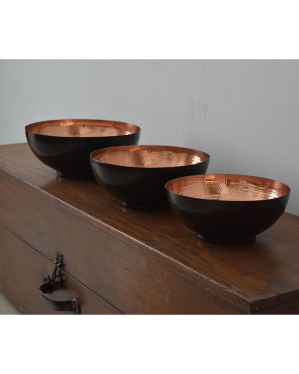 Copper nesting bowl - large 3