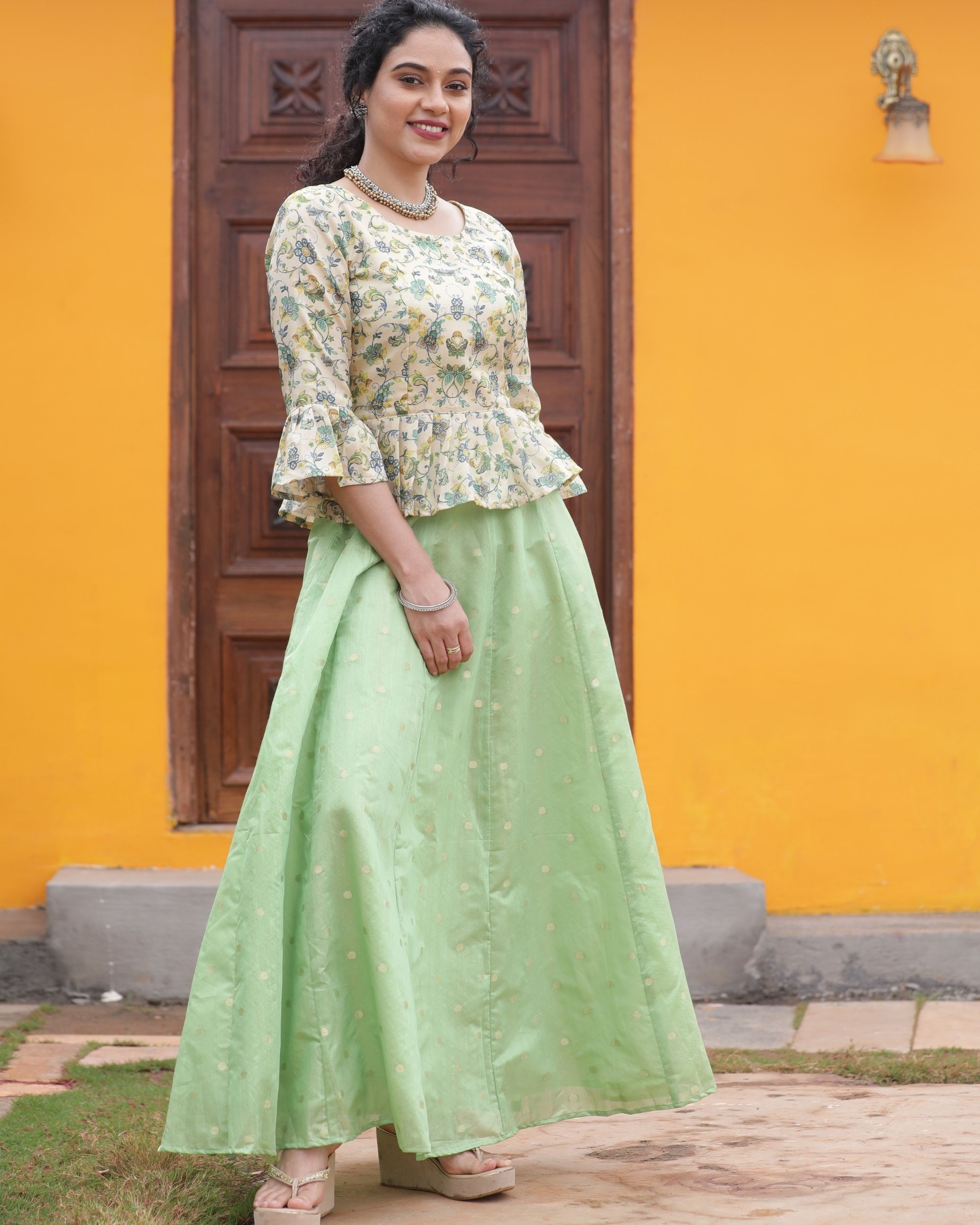 Sparkles Vol 6 Nitara Party Wear Stylish Chanderi Silk Tops With Skirts  Collection Catalog