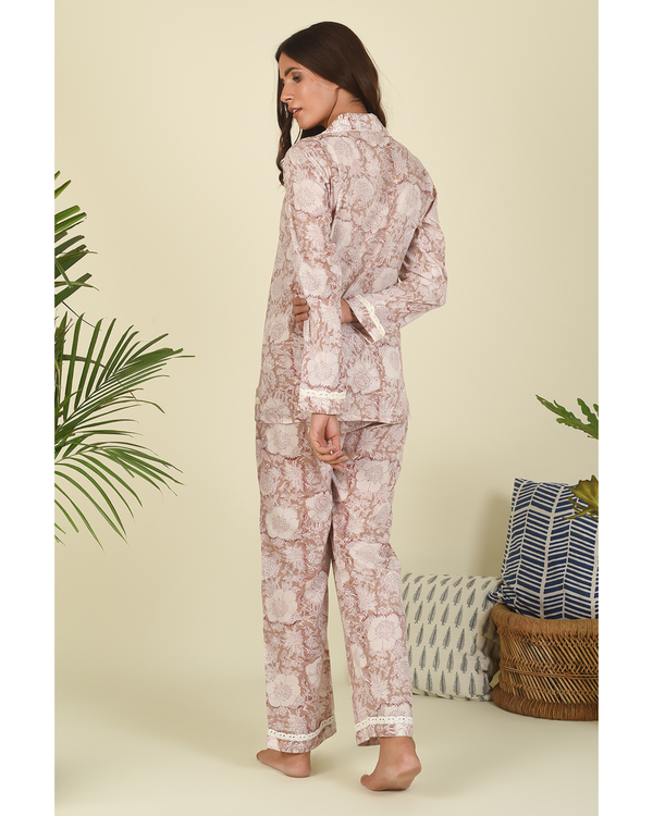 Sepia hand block printed shirt 1