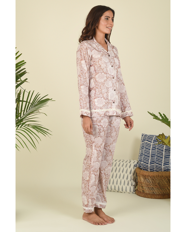 Sepia hand block printed shirt 2