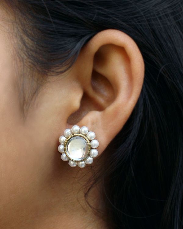 Pearl beaded studs 1
