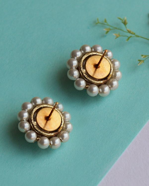 Pearl beaded studs 2
