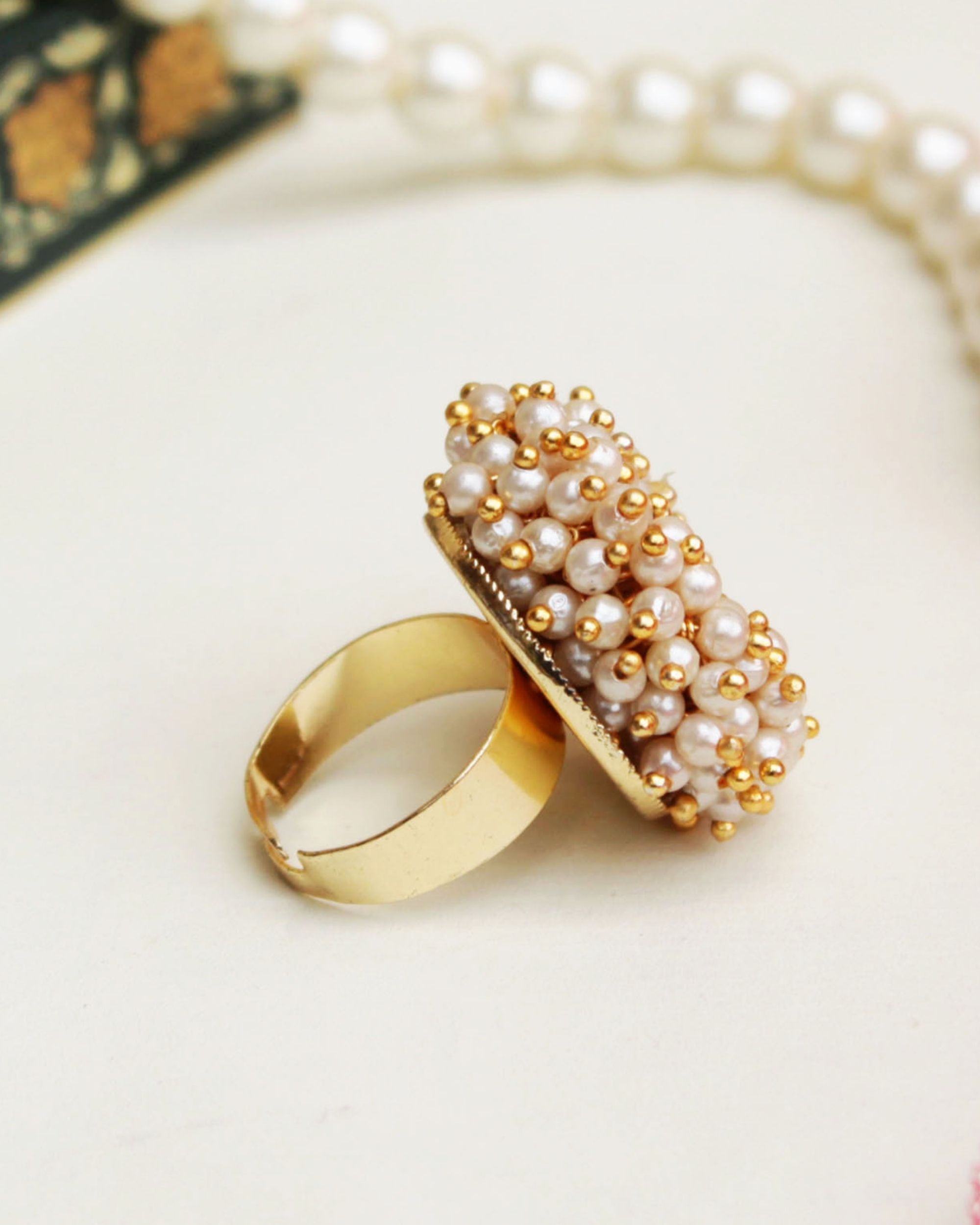 Flower Pearl Ring Wholesale 925 Sterling Silver Freshwater Pearl Big F